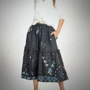 NWT Johnny Was Nico Embroidered Skirt size Large